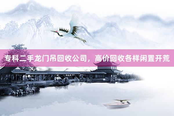 专科二手龙门吊回收公司，高价回收各样闲置开荒
